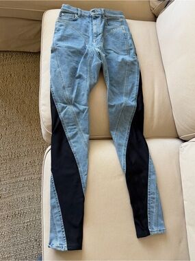 Mugler Spiral Jeans (Blue and Black)